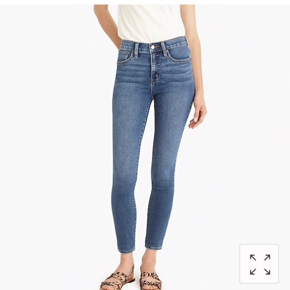 J Crew High Rise Jeggings in Medium Blue Wash